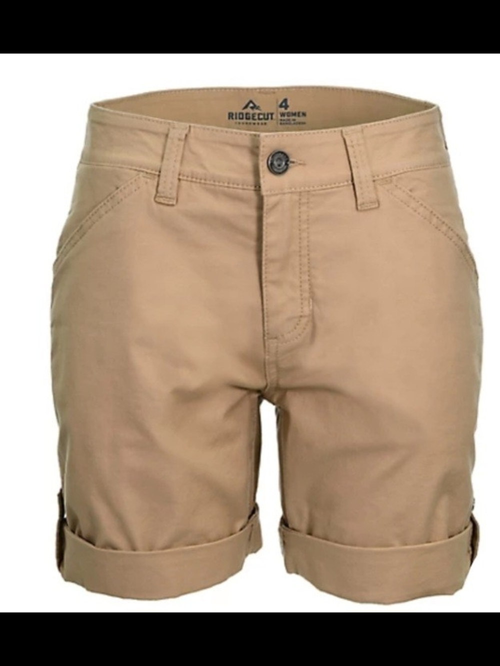 Women’s Tan Roll-Cuff Shorts
